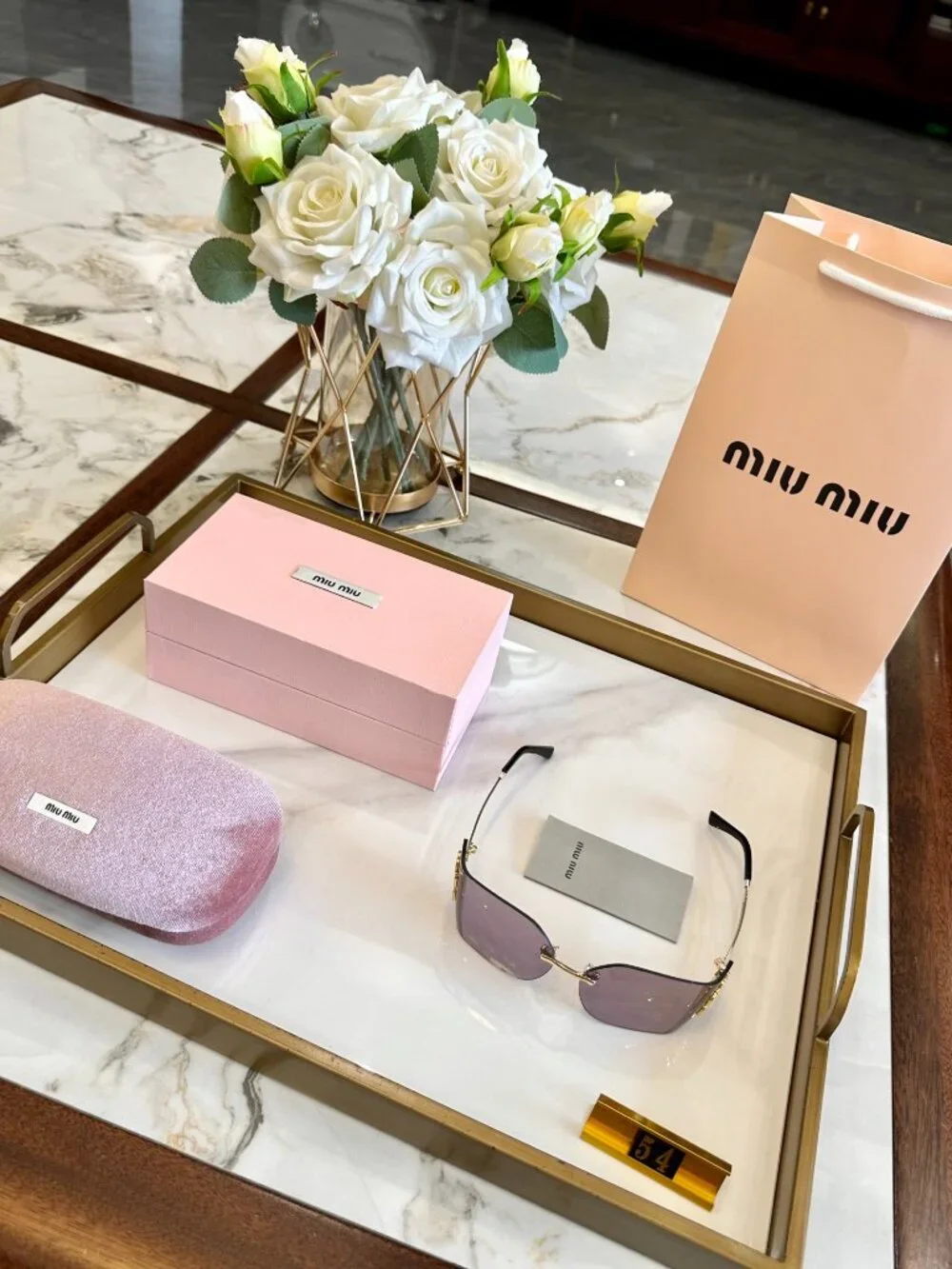 Miu Miu Rimless Gradient Sunglasses